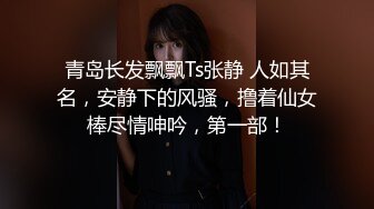 青岛长发飘飘Ts张静 人如其名，安静下的风骚，撸着仙女棒尽情呻吟，第一部！